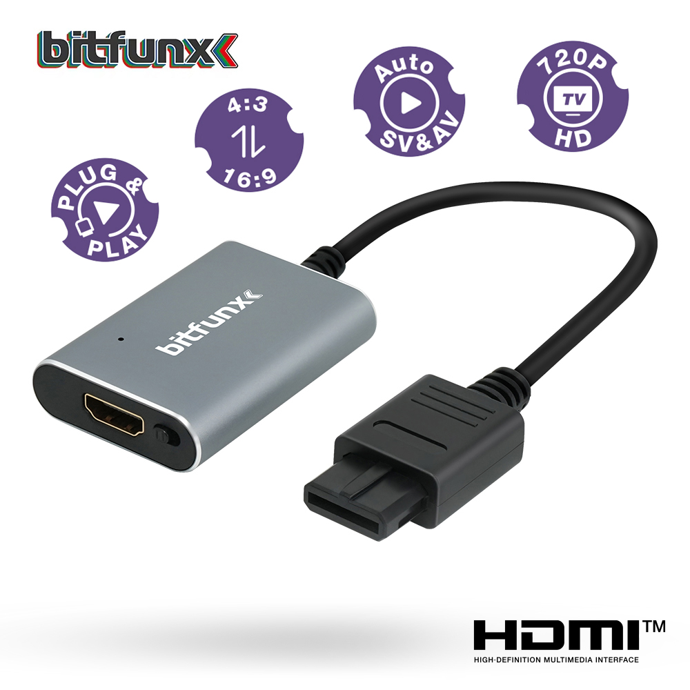 Gaming Console Nintendo Switch - Bitfunx 720P HDMI™ Adapter S-video SV/AV