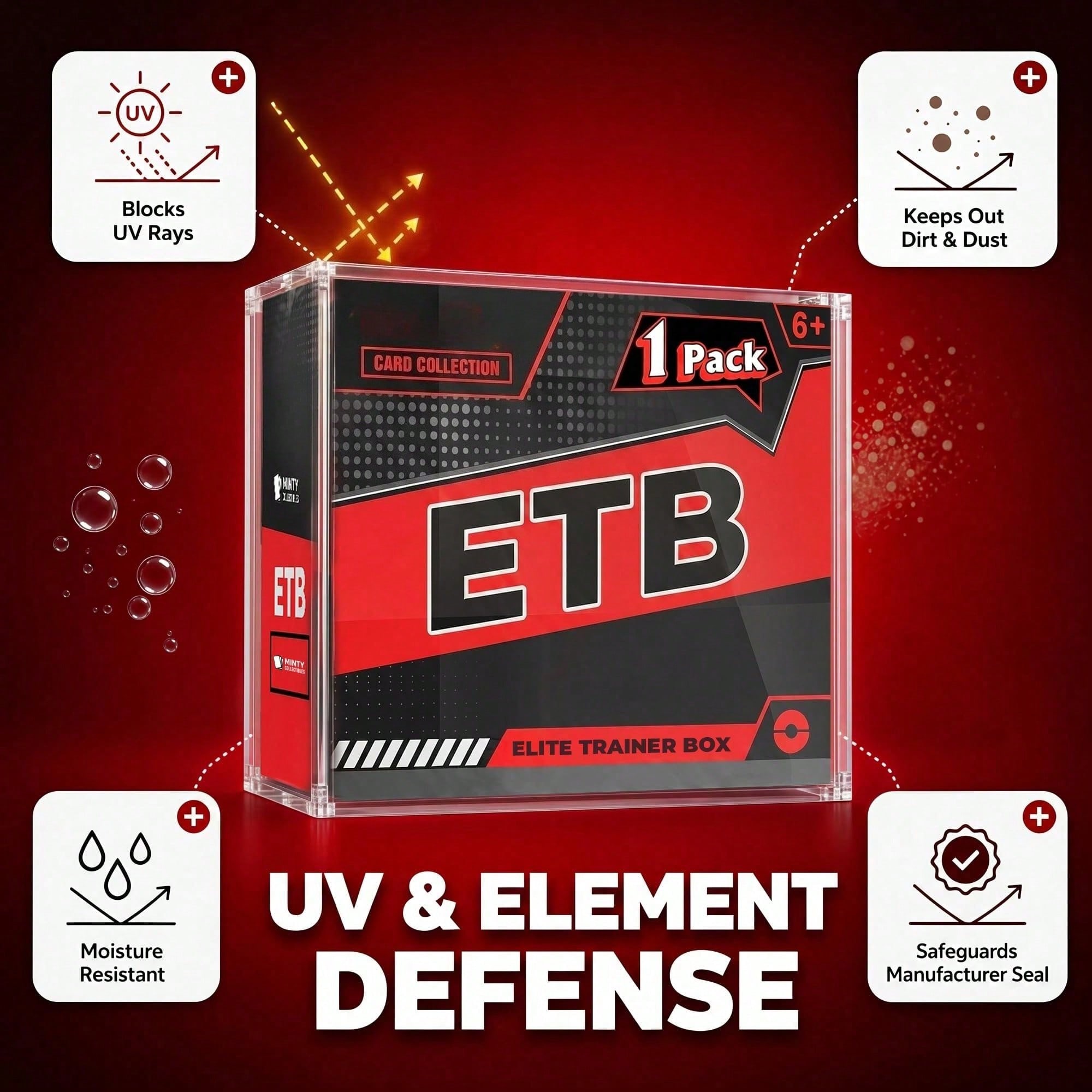 ETB Clear Magnetic Acrylic Dis - огляд і ціна Gaming Console Case