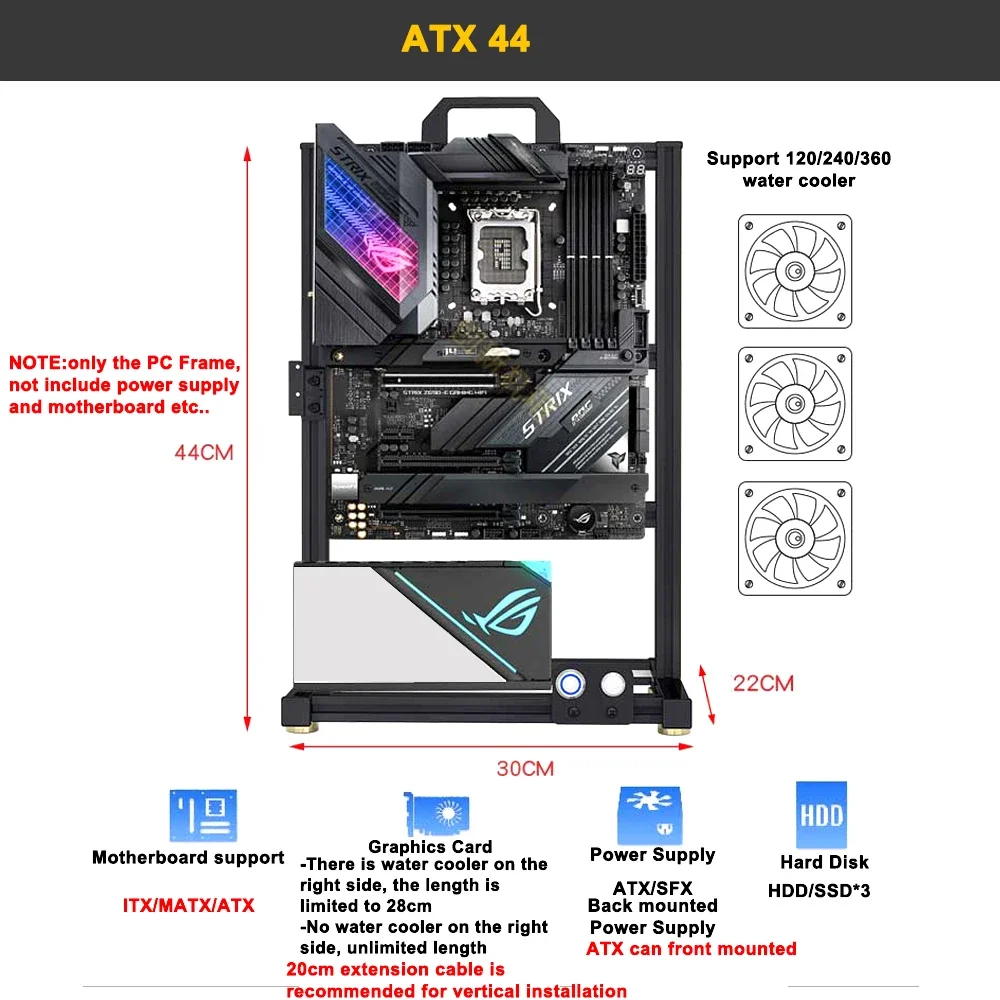 Modding EATX Open PC Case Fram - огляд і ціна Gaming Console Tower