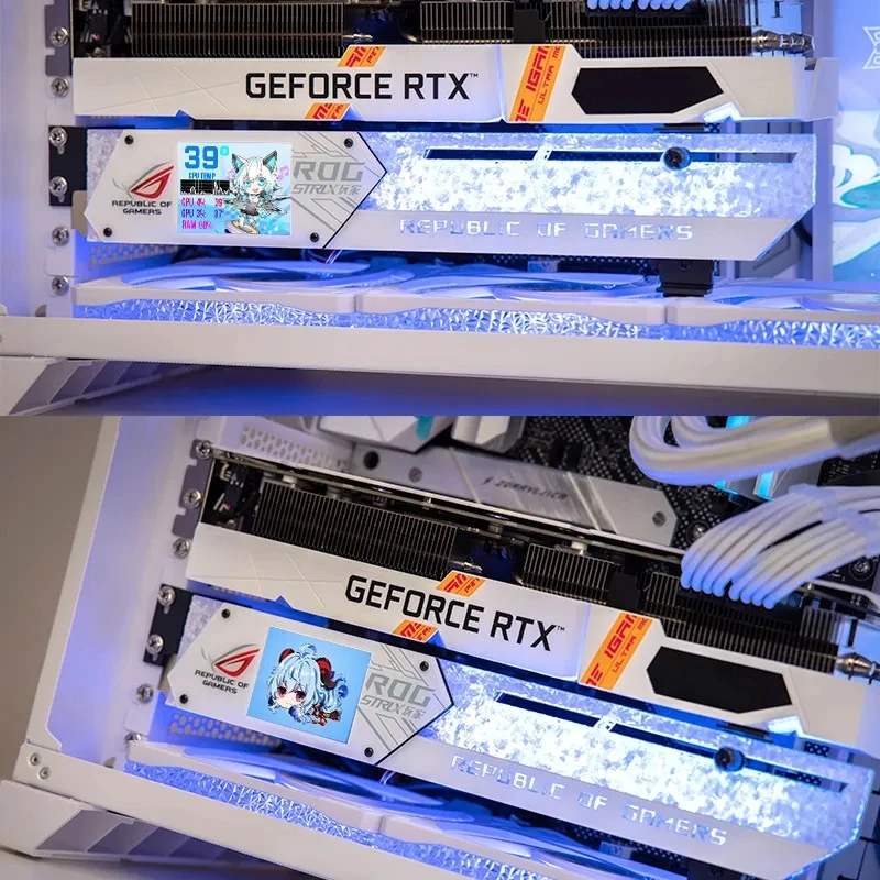 DIY 2.2 inch LCD Display GPU B - огляд і ціна Gaming Card Holder