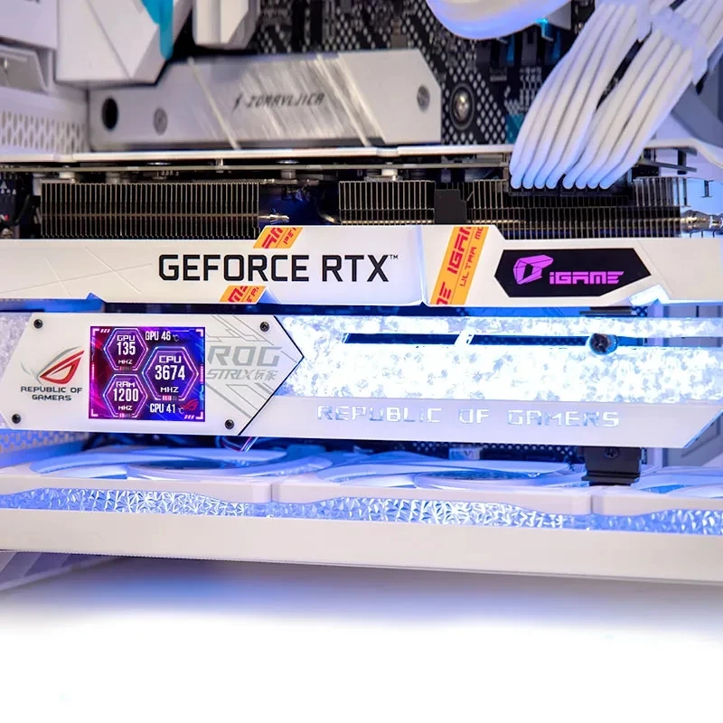 DIY 2.2 inch LCD Display GPU B - огляд і ціна Gaming Card Holder